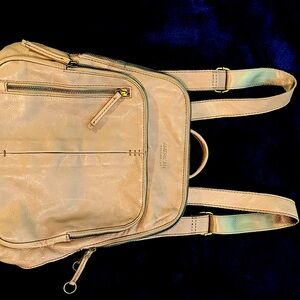 Gorgeous pale pink tan, leather women’s backpack